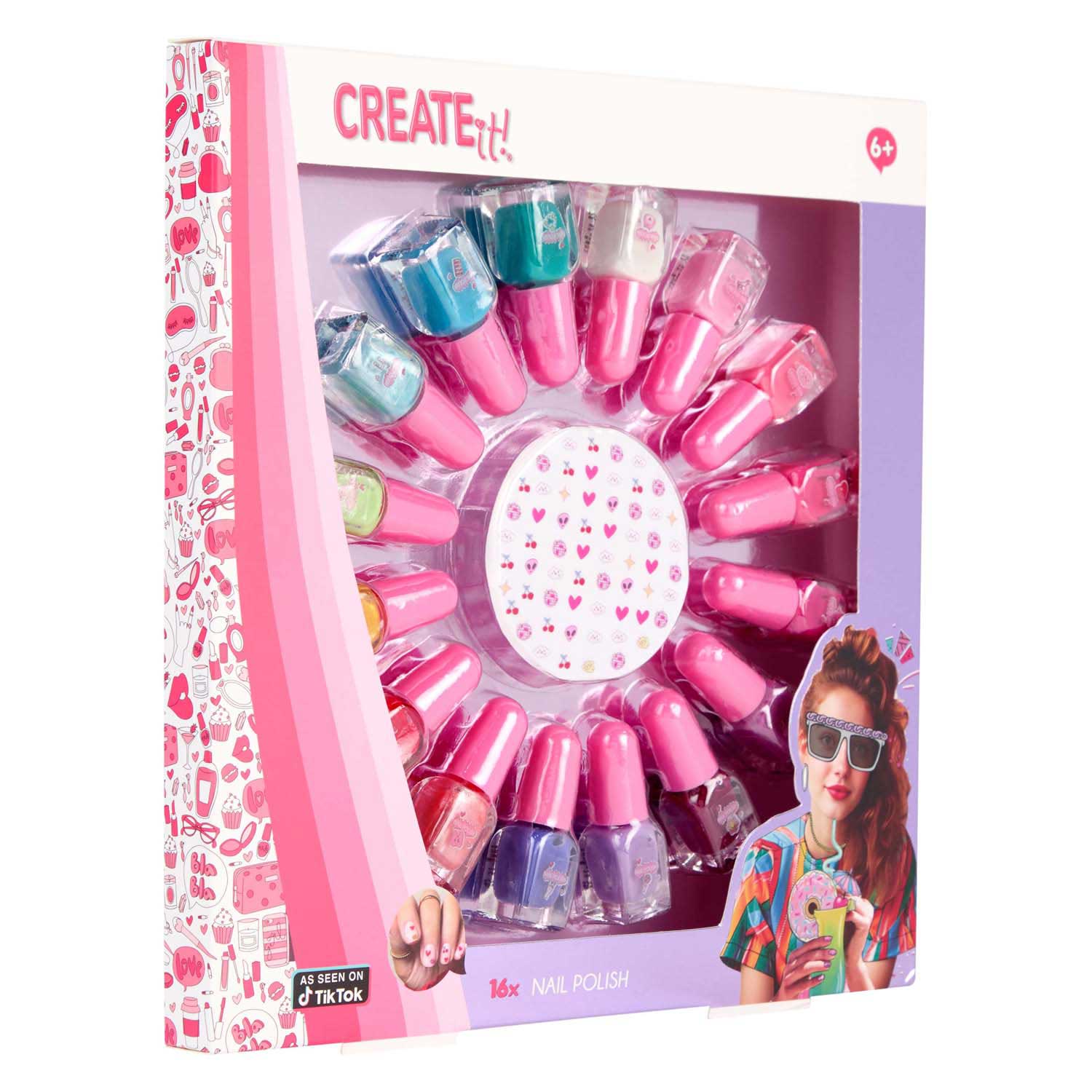 Canenco crée-le ! ensemble de vernis à ongles - 16 pièces.