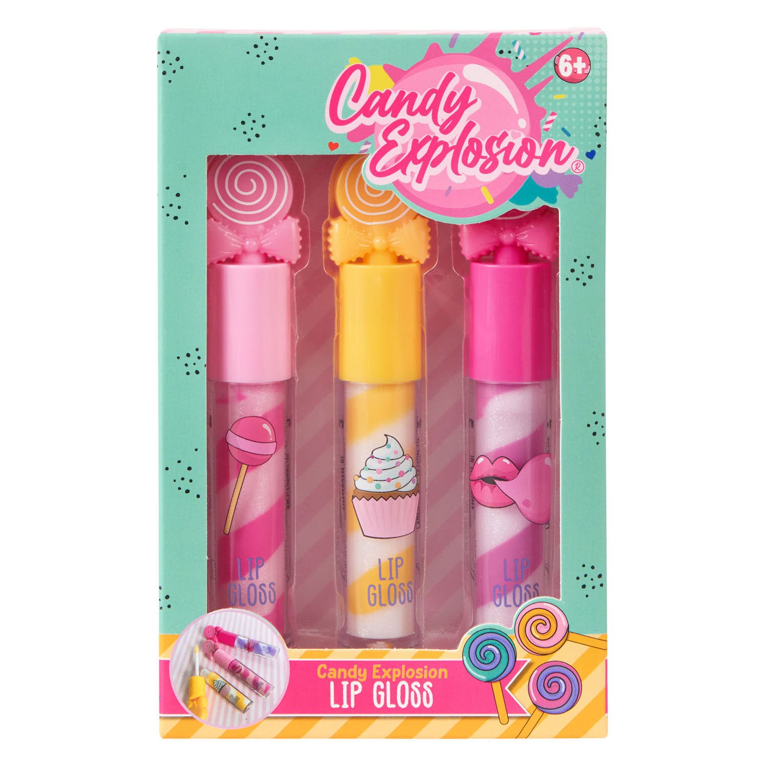 Canenco crée-le ! brillant à lèvres explosion de bonbons - 3 pcs.