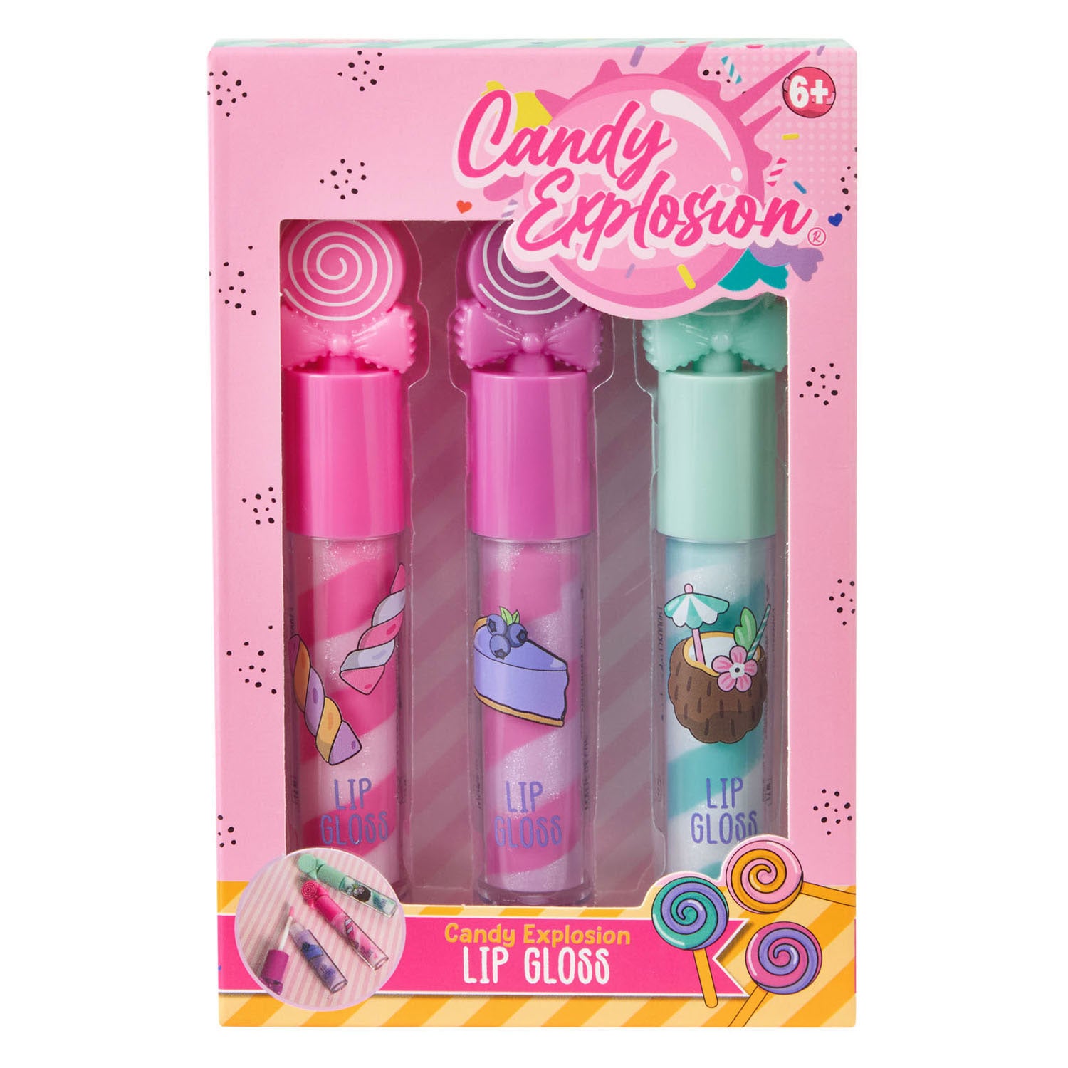 Canenco crée-le ! brillant à lèvres explosion de bonbons - 3 pcs.