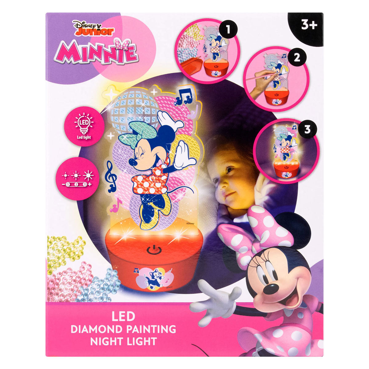 Canenco lampe de nuit peinture diamant minnie mouse