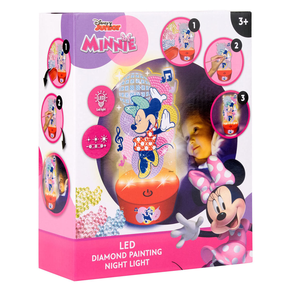 Canenco lampe de nuit peinture diamant minnie mouse