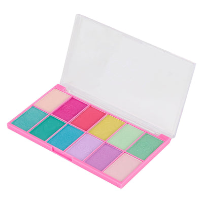 Canenco crée-le ! palette de fards à paupières rose arc-en-ciel - 12 pcs.