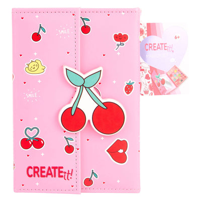 Créez-le ! livre de maquillage fermeture magnétique cerise | 6 pièces