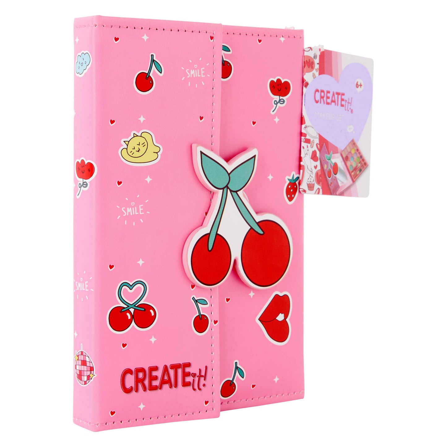 Créez-le ! livre de maquillage fermeture magnétique cerise | 6 pièces