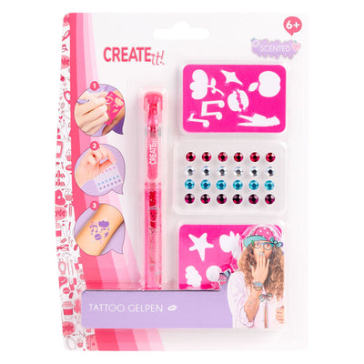 Créez-le ! stylo parfumé pour tatouage avec diamants et pochoirs | 12 pièces