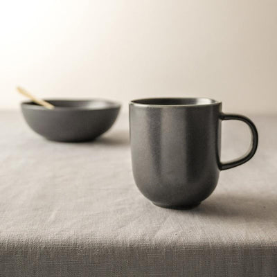 Tasse en velours rose hollandaise noir mat 4 pièces