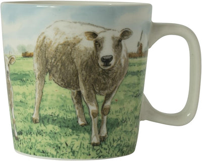 Wiebe van der Zee Wiebe's Farm mini mug mouton 230ml boîte de 6 pièces en porcelaine