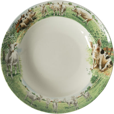 Wiebe van der Zee Wiebe's Farm assiette creuse chèvre cochon 6 pcs