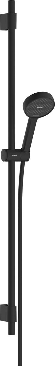 Hansgrohe activera s - set de douche - économie d'eau ecosmart - taille 95 mm - 2 fonctions de pulvérisation - avec barre coulissante varia 105 cm - noir mat