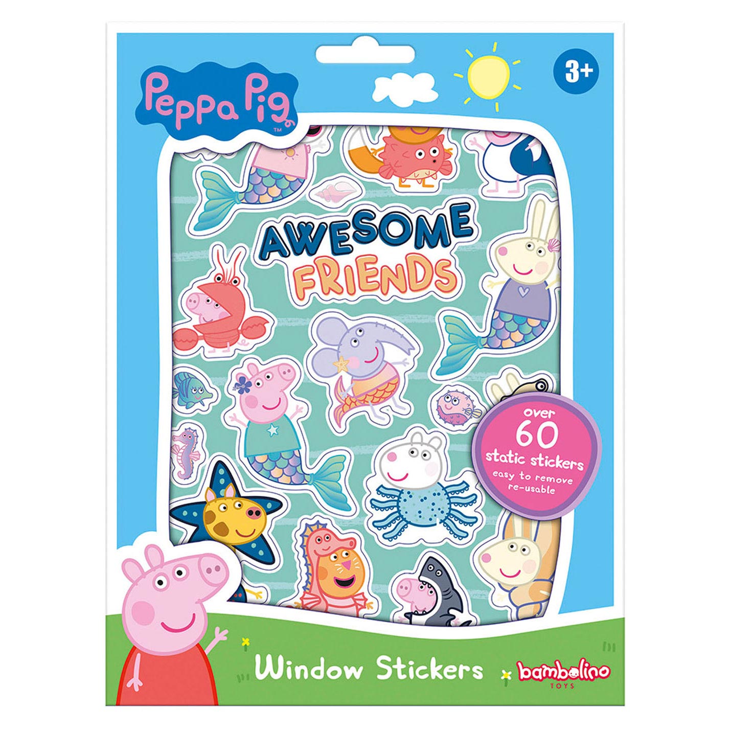 Autocollants de fenêtre de porc peppa