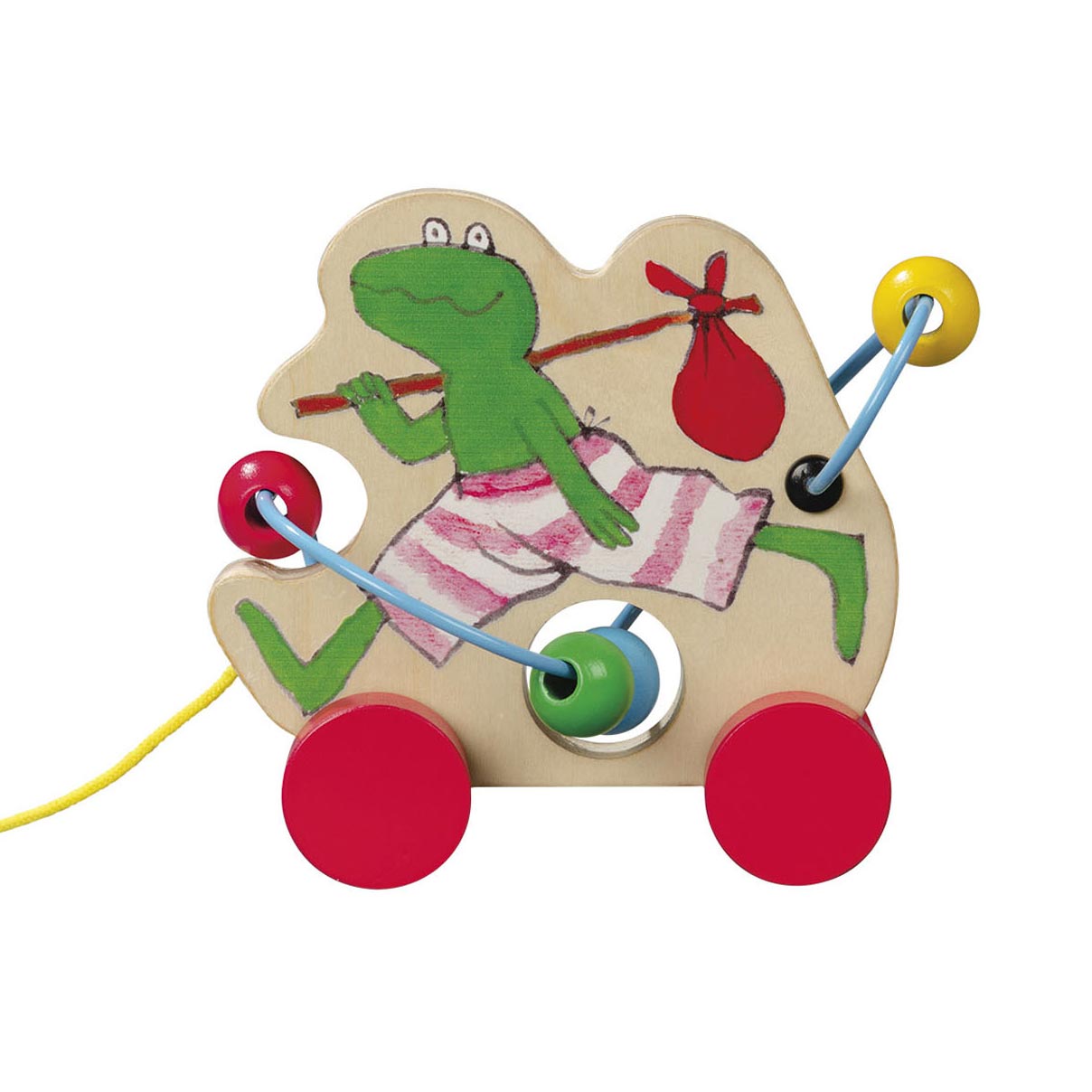 Toys Bambolino Toys Figure de randonnée en bois avec cadre de perle