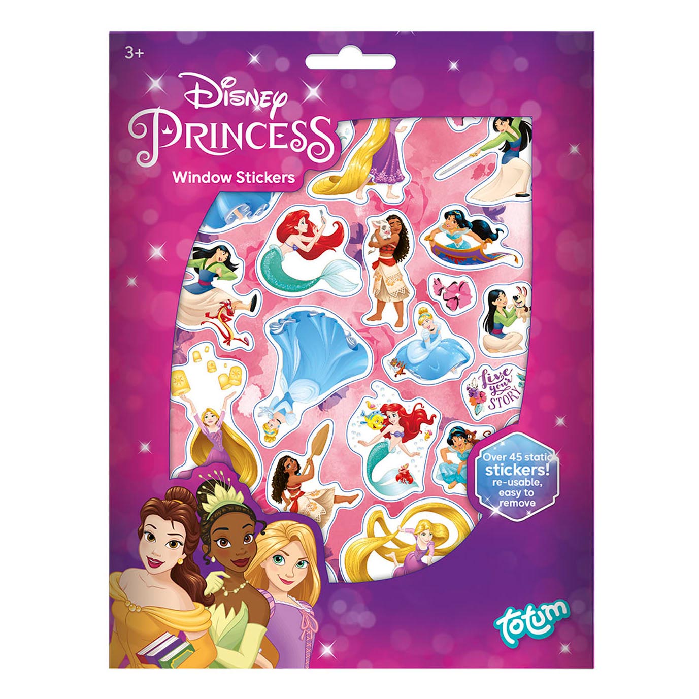 TOTUM Disney Princess - Autocollants de fenêtre