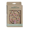 Petites fleurs de bijoux en bois néerlandais, 4dlg.