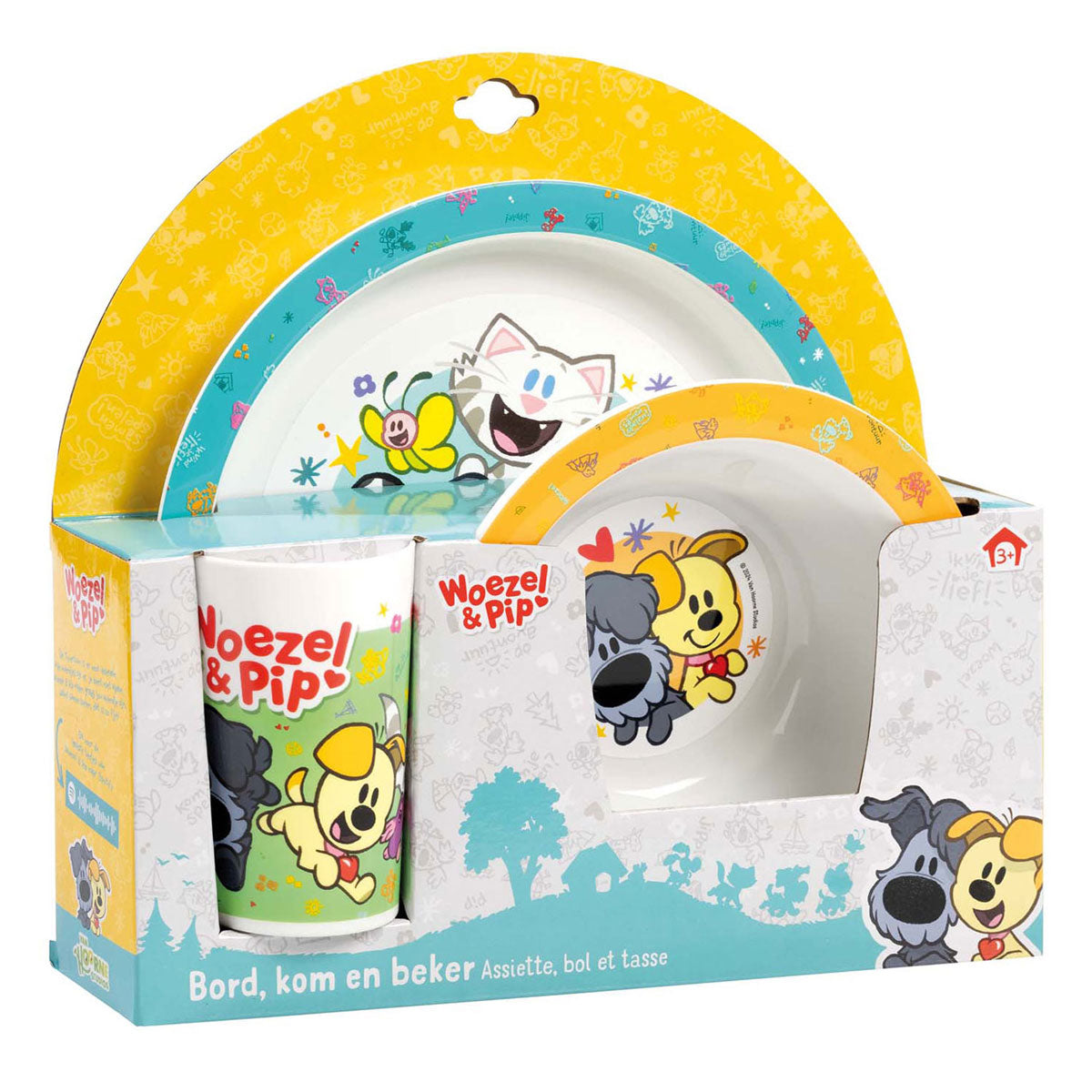 Jouets bambolino woezel pip eetset, 3dlg.