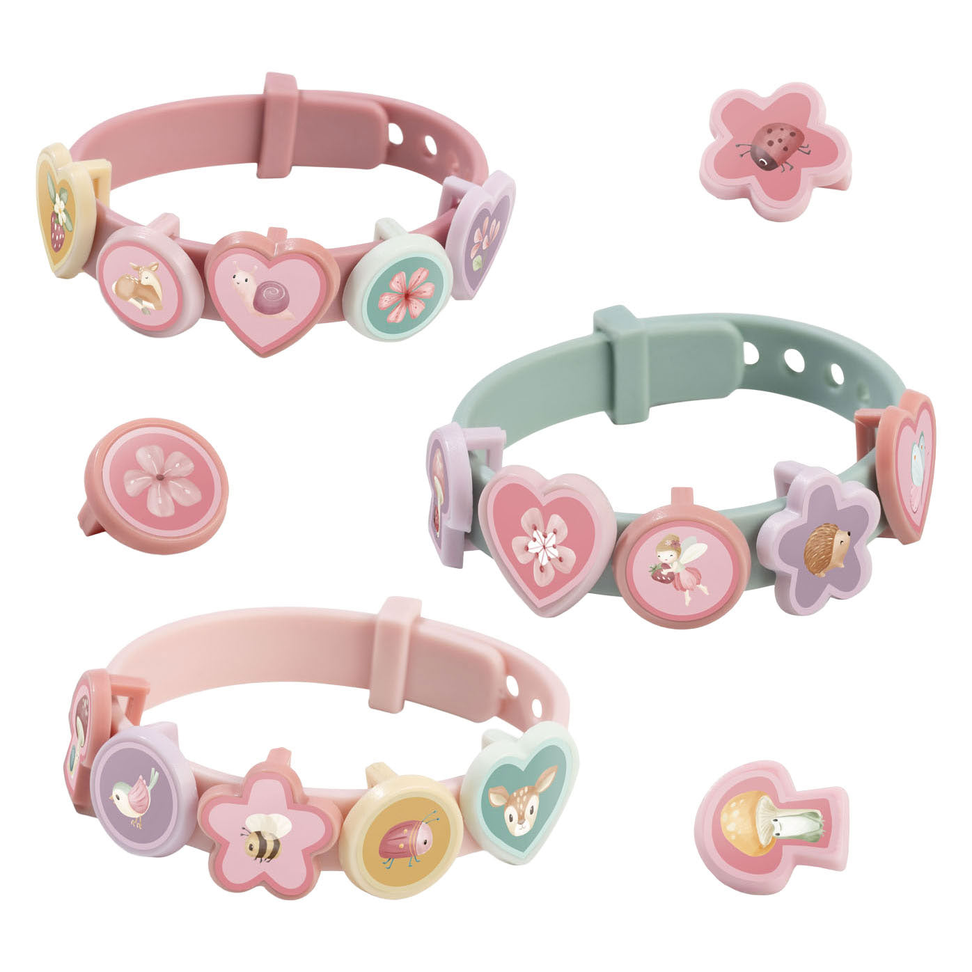 Les bracelets coulissants Little Dutch charment le jardin des fées | 3 pièces