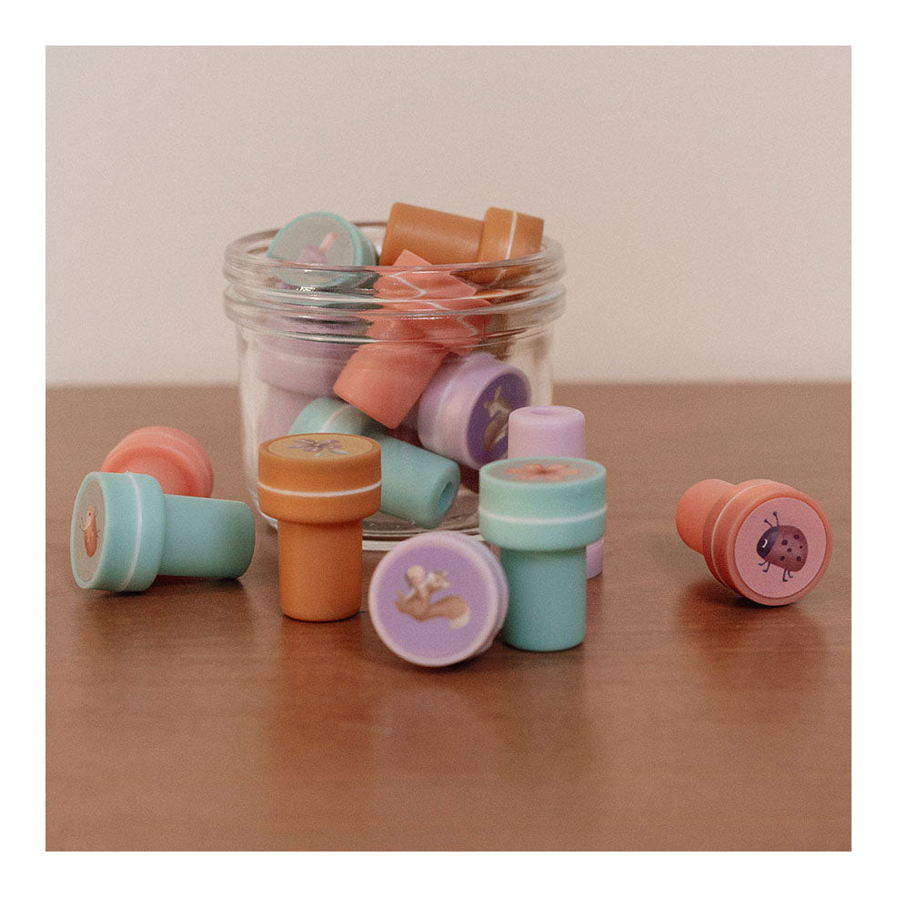 Bambolino jouets petits timbres hollandais jardin féerique - 16 pcs.