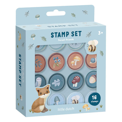 Bambolino jouets petits timbres hollandais amis de la forêt - 16 pcs.