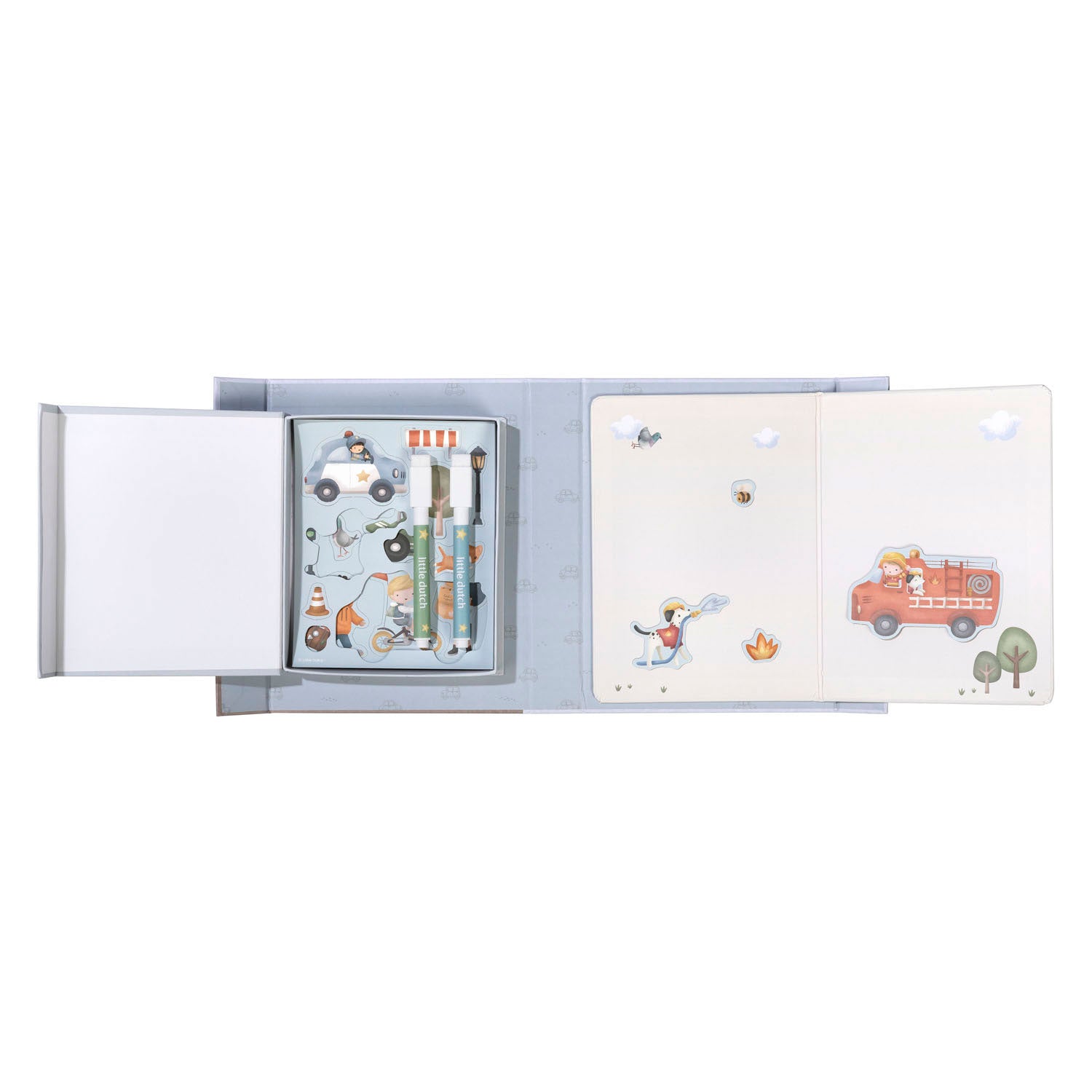 Kit de coloriage pour tableau blanc Little Dutch - Véhicules Jim