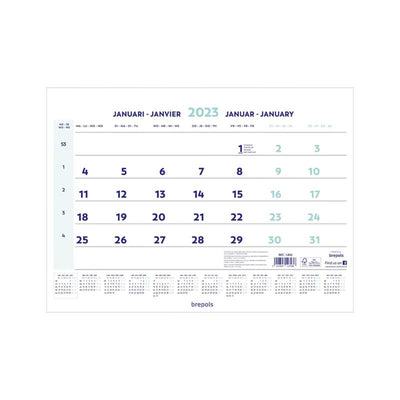 Calendrier mensuel Brepols 2026