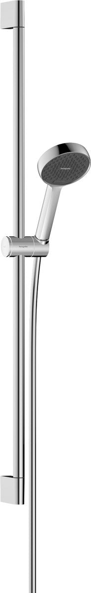 Hansgrohe activatera s - set de douche - économie d'eau ecosmart - commande à bouton sélecteur - 95 mm - 2 fonctions de pulvérisation - avec barre coulissante varia 90 cm - chrome