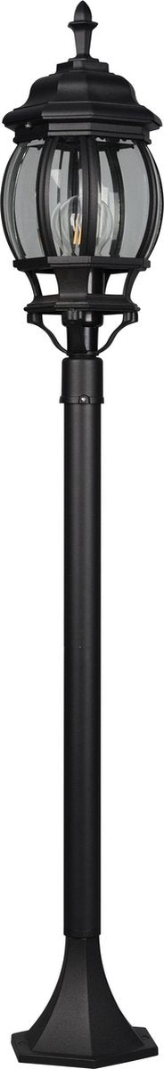 Trio elvo - lampadaire - noir mat - excl. 1x e27 4w - éclairage extérieur - ip23