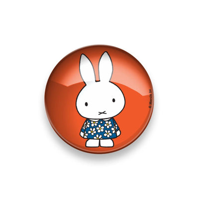 Aimant en verre Miffy xl et fleurs ø5cm