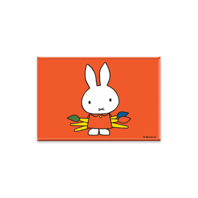Miffy aimant artiste orange 8x5,5cm