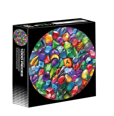 Intro Puzzle Round - Gemmes colorées - 1000 pièces