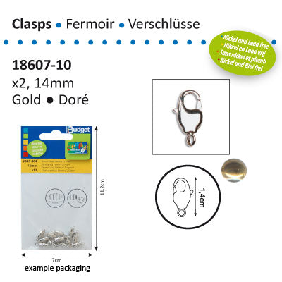 Vaessen creative • fermeture poisson 14mm 2pcs or