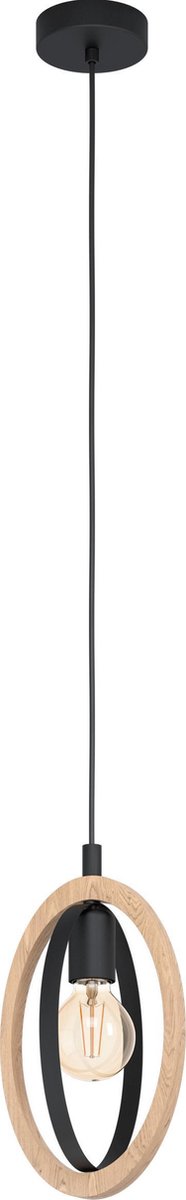 Lampe à suspension Eglo basildon - e27 - 19 cm - marron noir