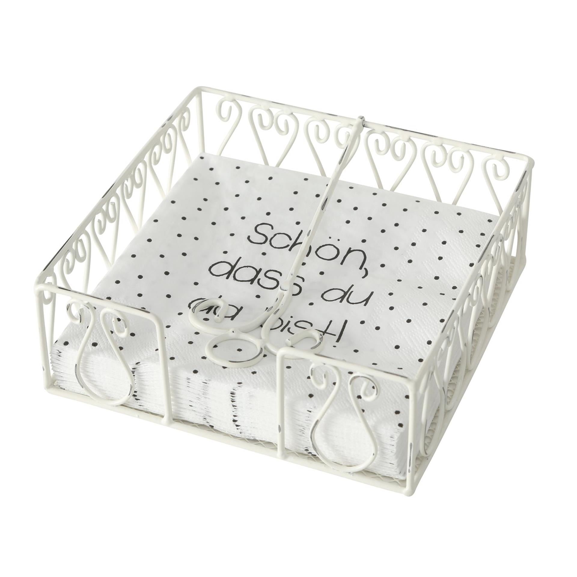 Boltze home porte-serviettes métal blanc