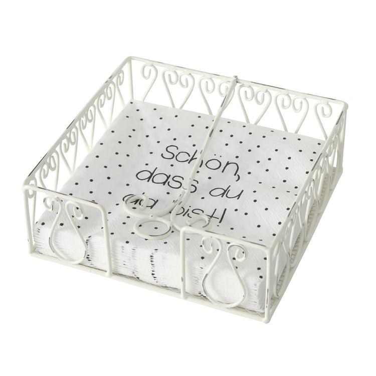 Boltze home porte-serviettes métal blanc