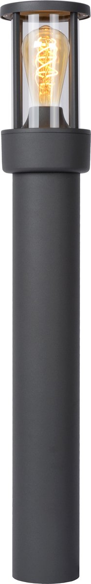 Lucid lori - lampe sur pied - 1xe27 - ip44 - capteur jour nuit - anthracite