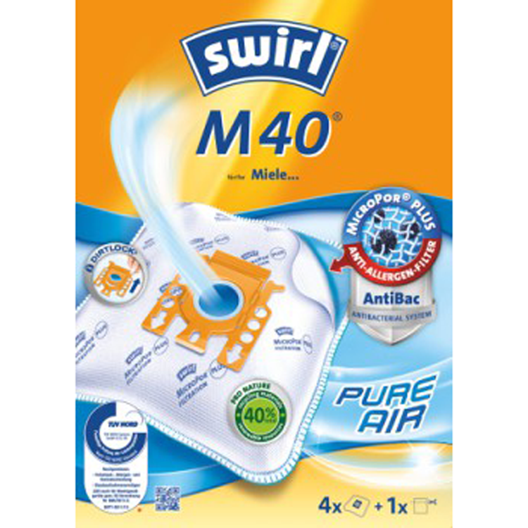 Sac d'aspirateur swirl m40 blanc