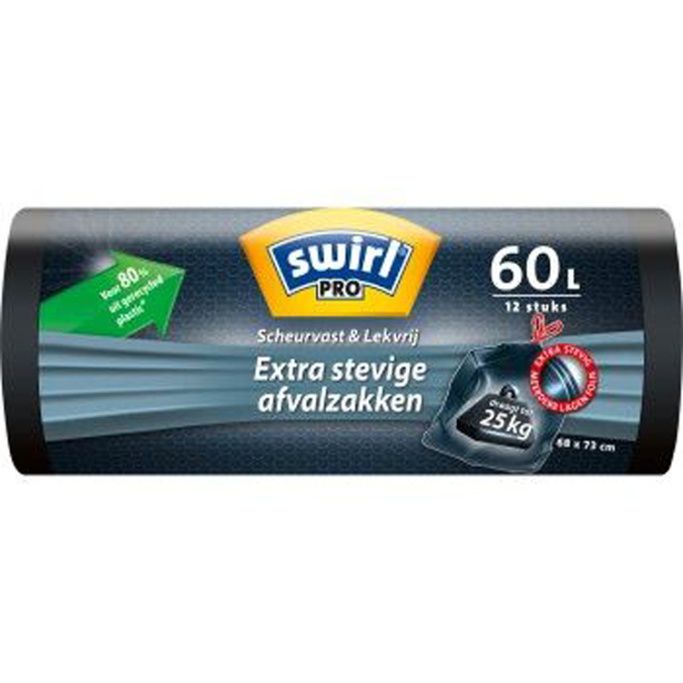 Tourbillon? 1067539 - sac poubelle swirl pro extra robuste 60l 12 pièces | 8 pièces