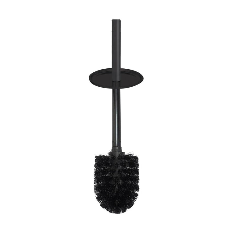 Maison hollandaise Brosse de toilette hollandaise dans le support en acier inoxydable noir