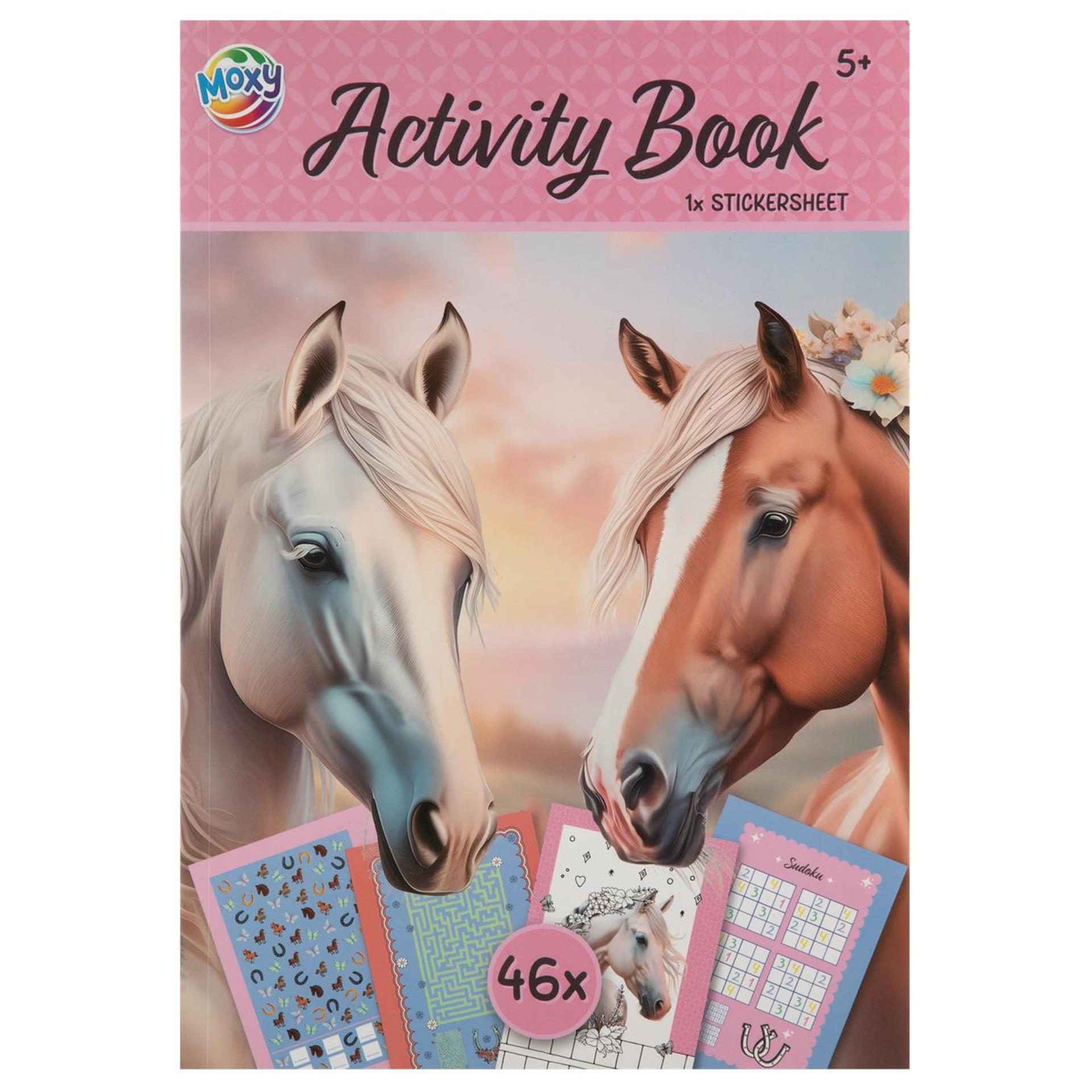 Cahier d'activités créatifs en groupe chevaux + autocollants a4