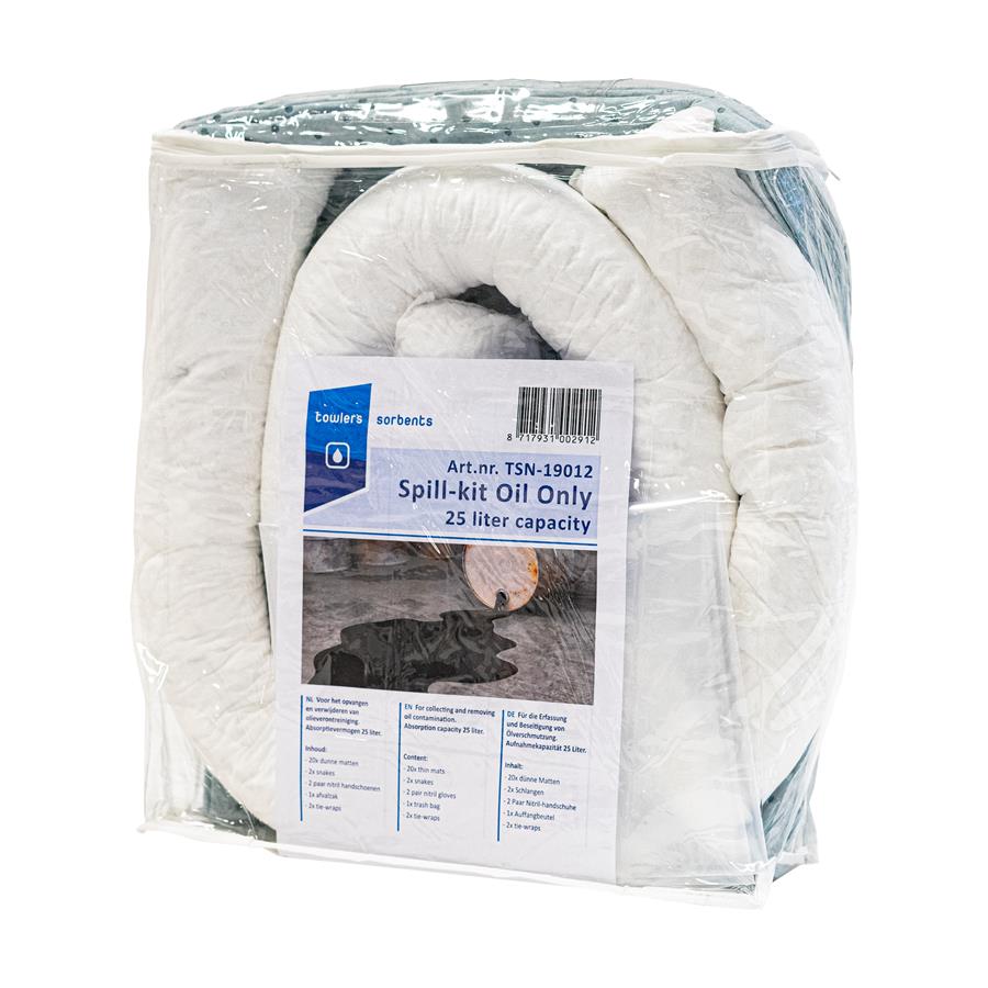 Kit d'huile d'absorption dans une mallette de transport