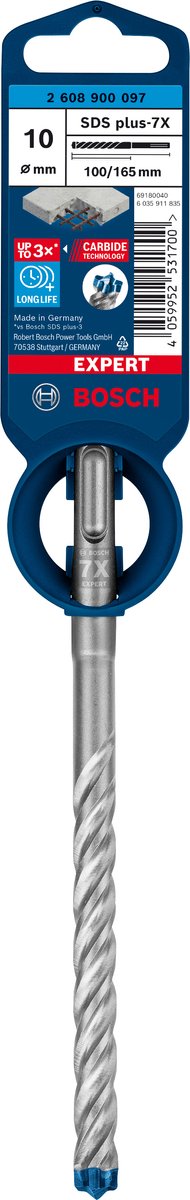 Bosch expert sds plus-7x marteau perforateur 10 x 100 x 165 mm