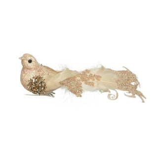 Vogel mousse Pearls - Pluat à paillettes sur clip 4 Assorti 16,5 cm