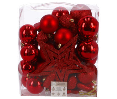 Décoration de boom incassable rouge 40 pièces