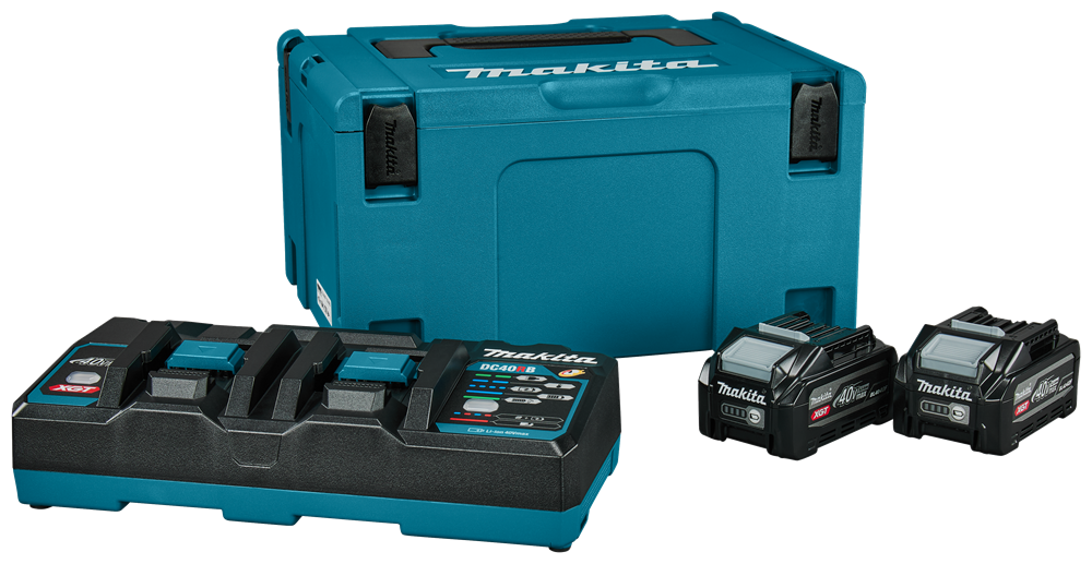 Makita kit de démarrage dc40rb 2x bl4040f | 40 V 4,0 Ah - 1911d8-0