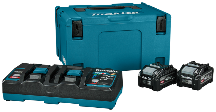Makita kit de démarrage dc40rb 2x bl4040f | 40 V 4,0 Ah - 1911d8-0
