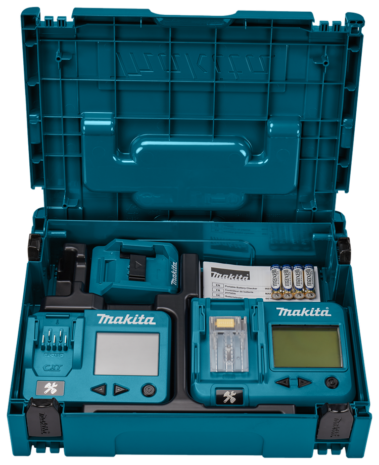 Makita accessoires testeur de batterie set 3 pièces cxt, lxt, xgt - 191s58-5 - 191s58-5