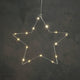 Edelman étoile argent blanc chaud 20led à piles d45cm | 6 pièces