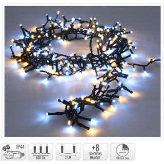 Autres marques microcluster Éclairage de Noël 400 LEDS 8 m noir chaud noir