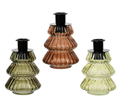 Bougeoir verre 3kl.ass | 12 pièces