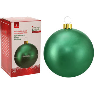 Bauble de Noël glissade gonflable 45 cm vert