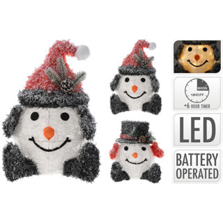 Snowman 36cm 42cm LED 2ass