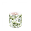 Bougie d'ambiance petites feuilles de jungle blanches